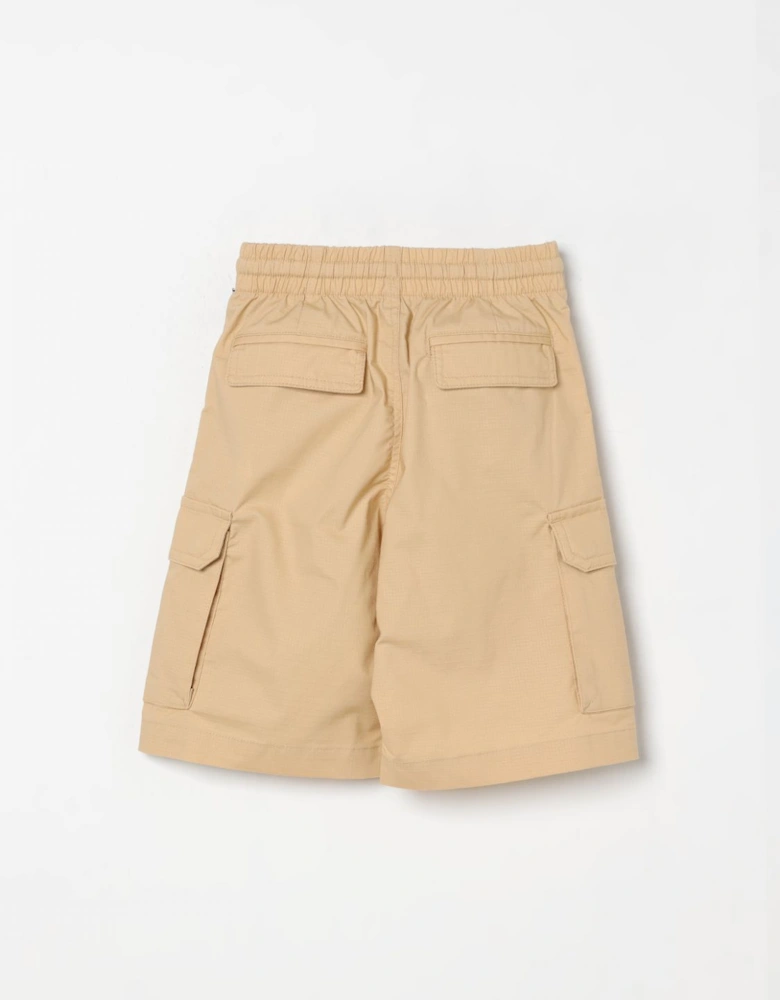 Kids Cargo Shorts with Teddy Bear Patch
