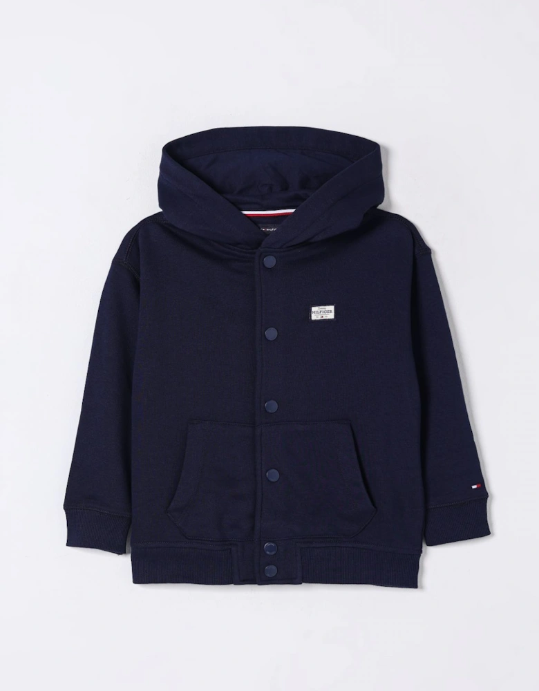 Hooded Button Sweater