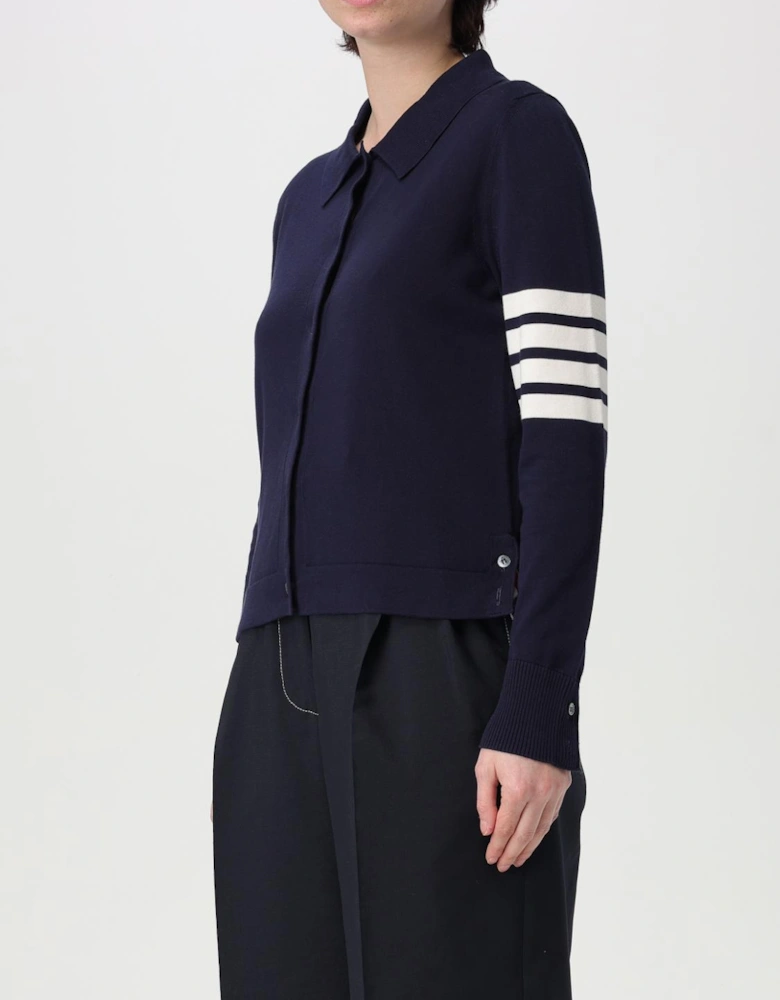 Merino Wool Cardigan FourBar Stripe