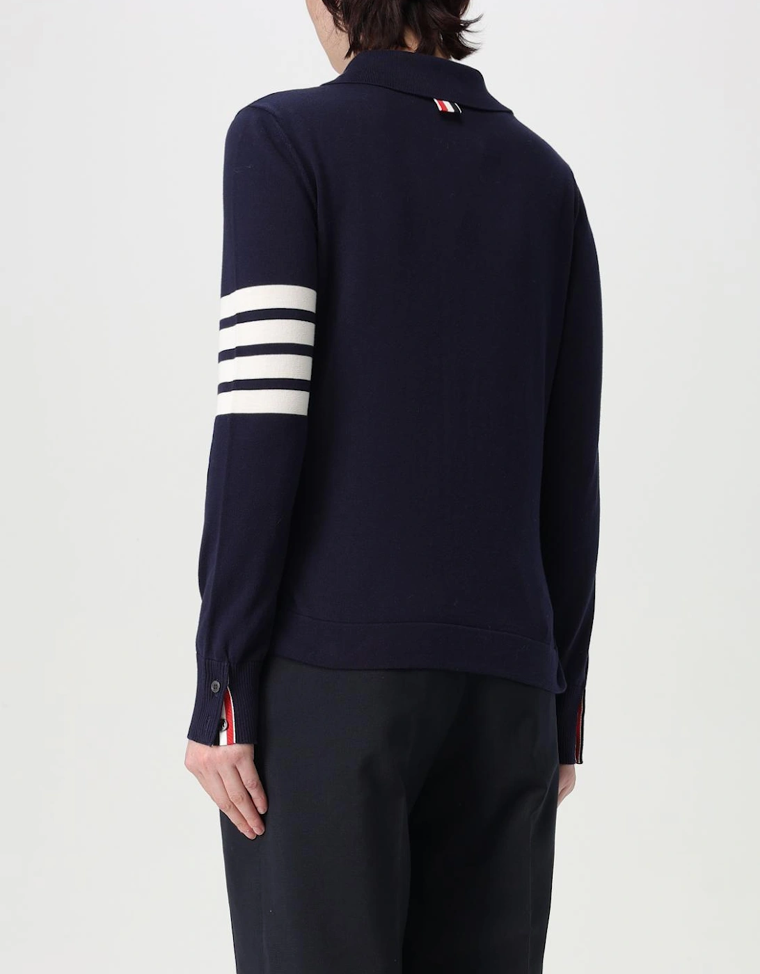 Merino Wool Cardigan FourBar Stripe