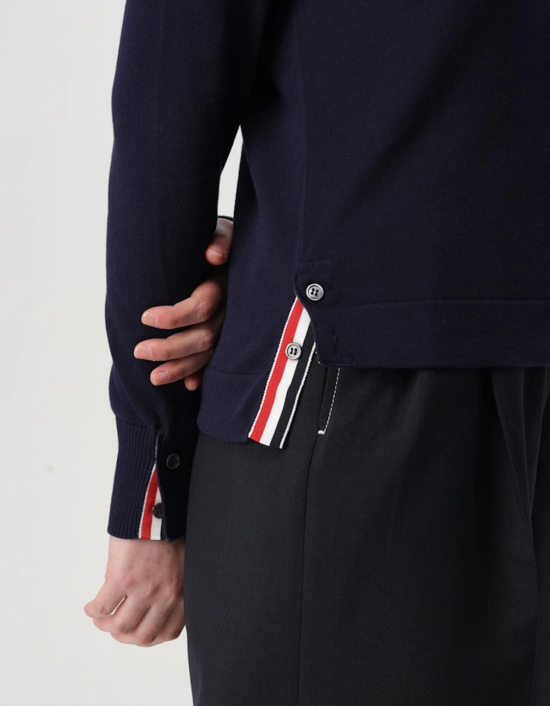 Merino Wool Cardigan FourBar Stripe