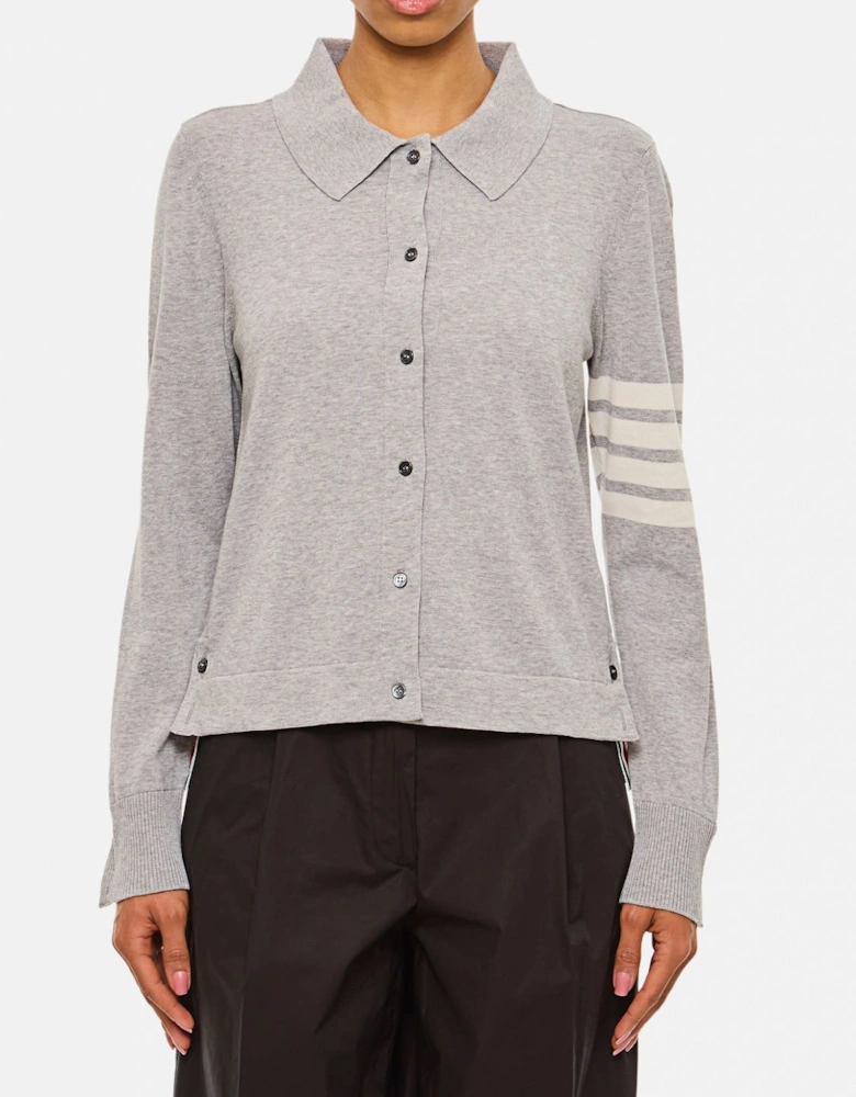 Merino Wool Cardigan FourBar Stripe