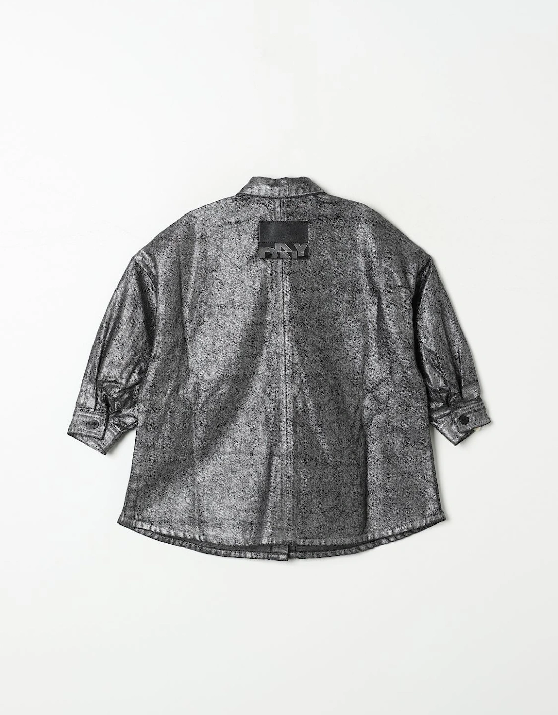 Metallic Silver Oversized Shirt