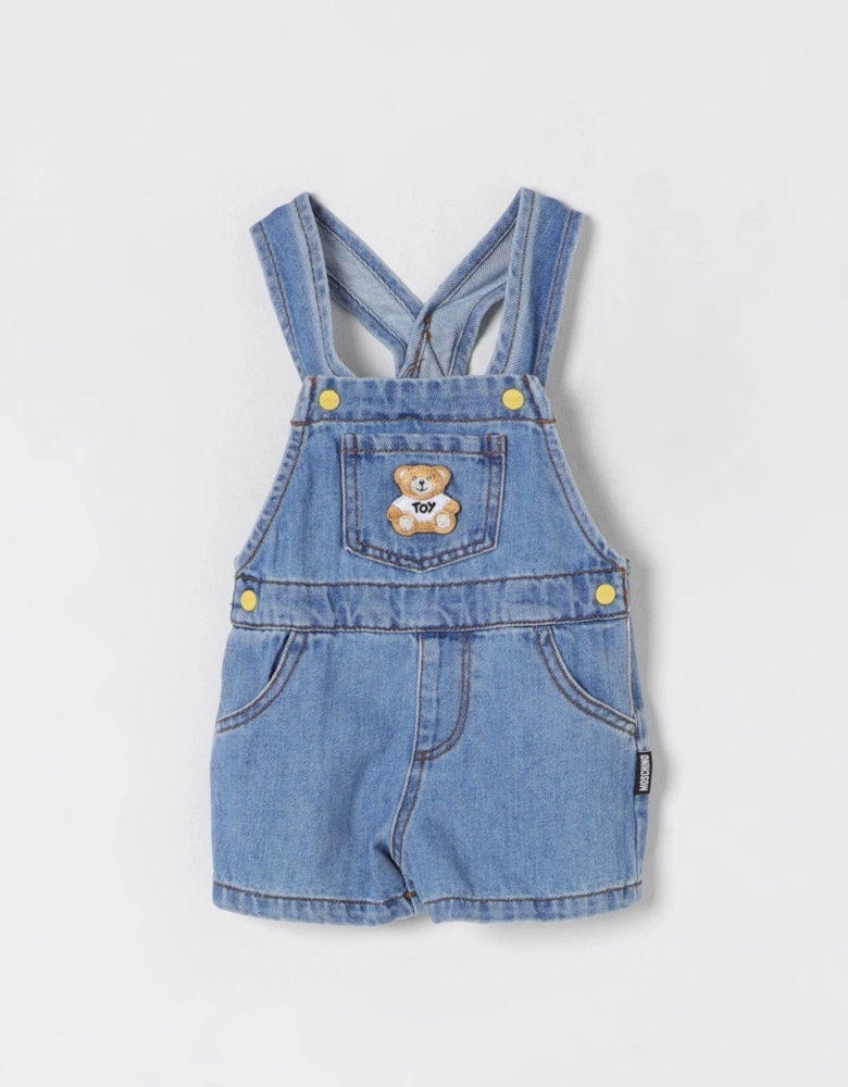 Baby Denim Overall Teddy Patch