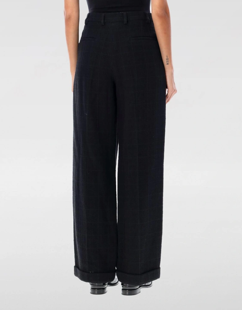 Wide Leg Wool Trousers