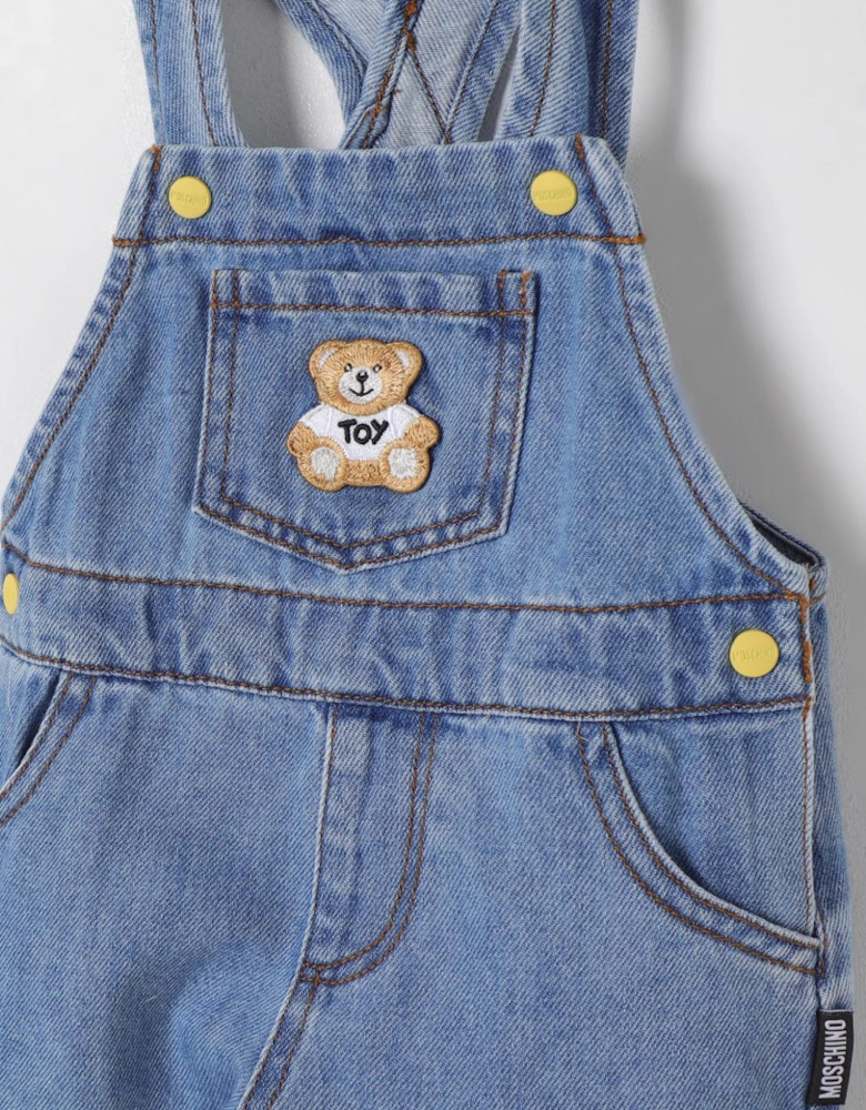 Baby Denim Overall Teddy Patch
