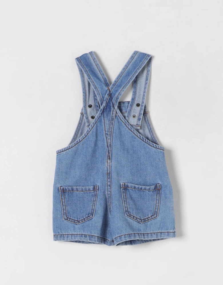 Baby Denim Overall Teddy Patch