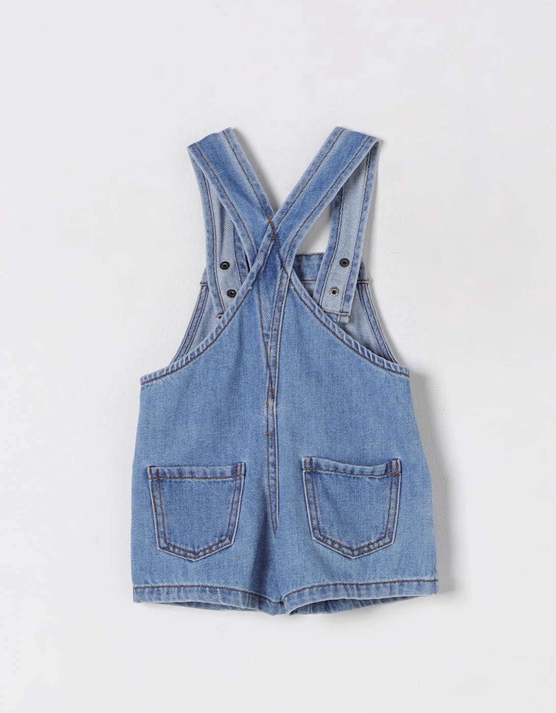 Baby Denim Overall Teddy Patch