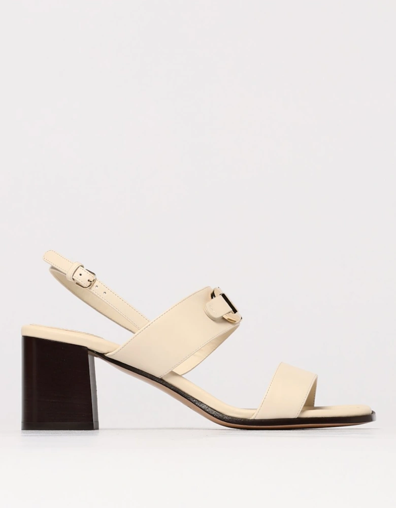 Leather Block Heel Sandals