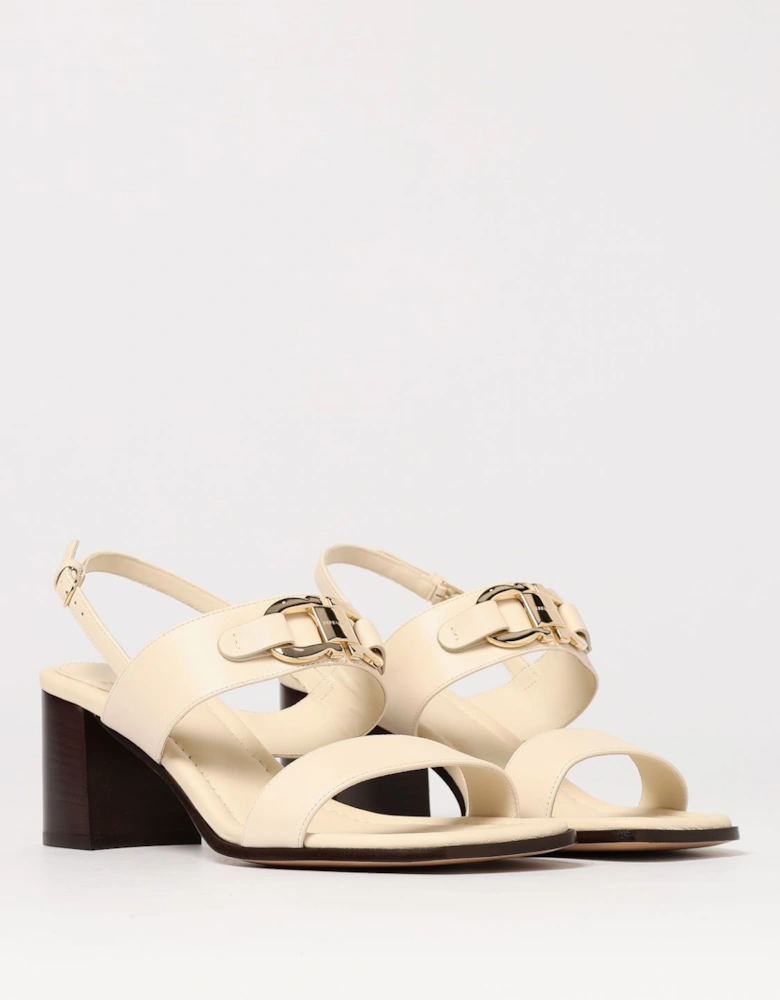 Leather Block Heel Sandals