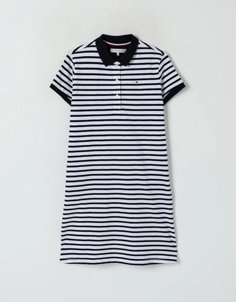 Striped Polo Dress Short Sleeves