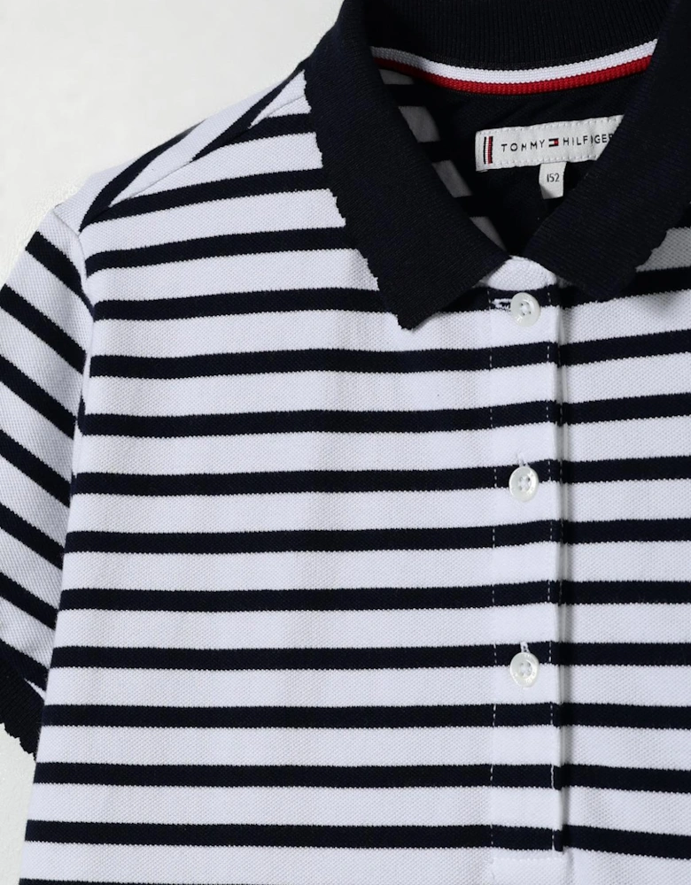 Striped Polo Dress Short Sleeves