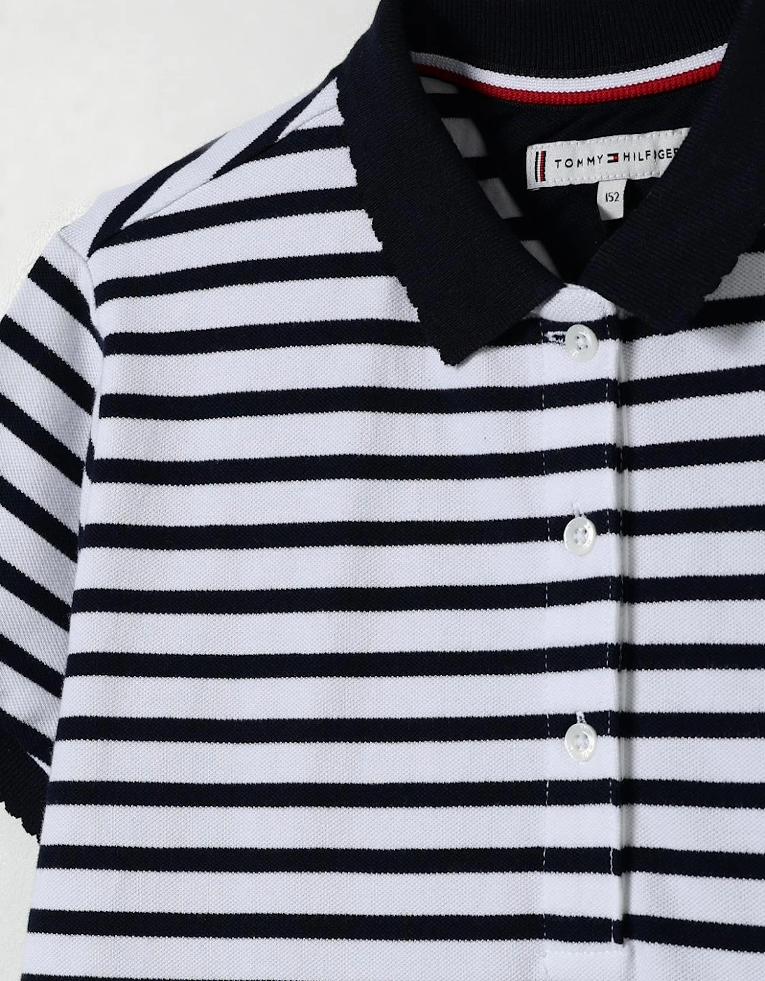 Striped Polo Dress Short Sleeves