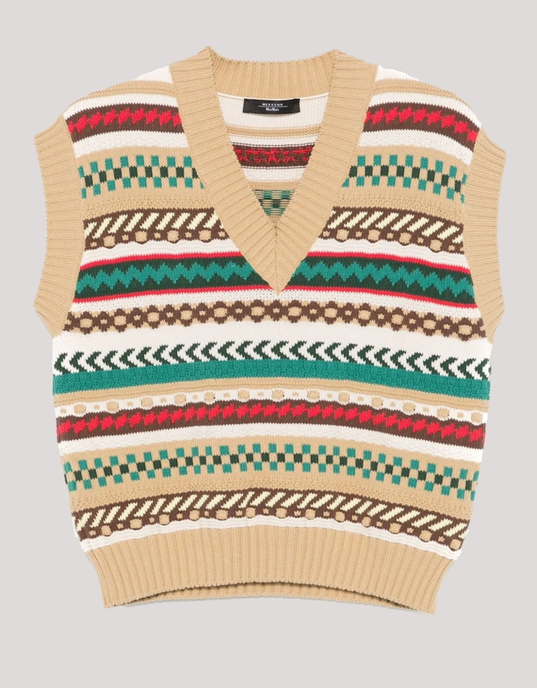 Fairisle Knitted VNeck Vest