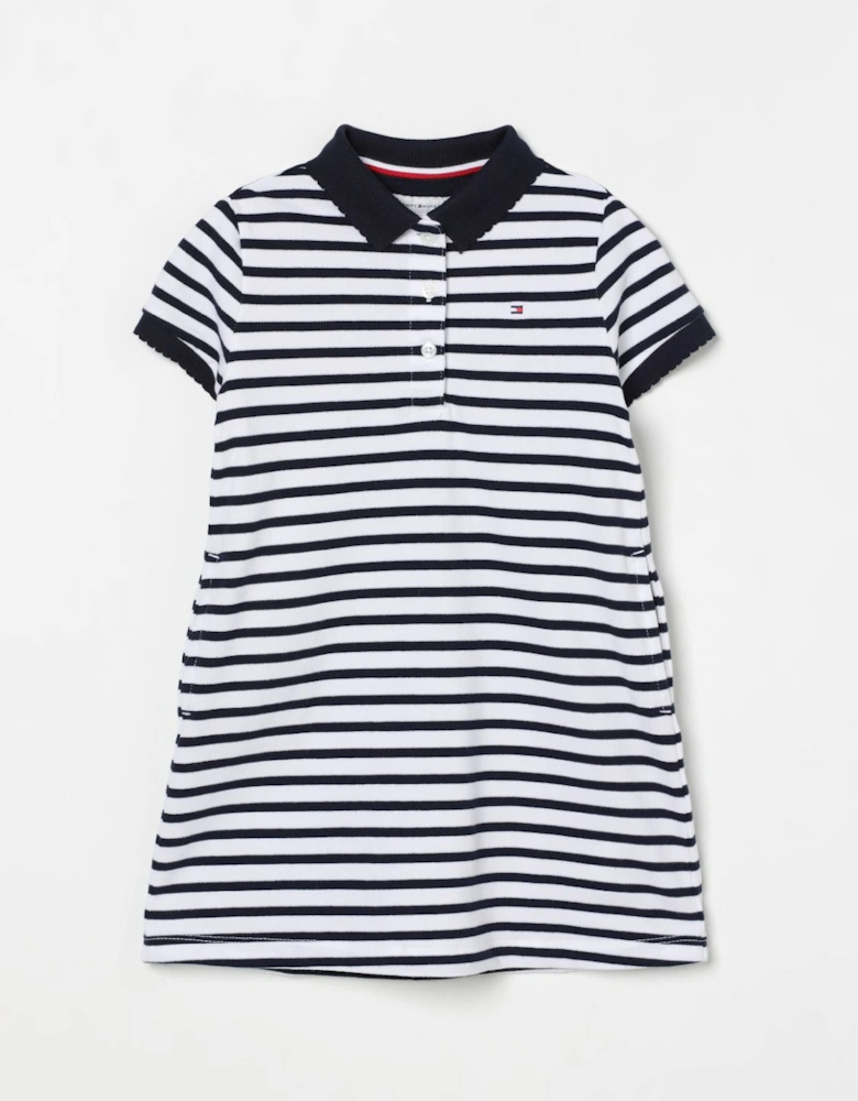 Striped Polo Dress Short Sleeves