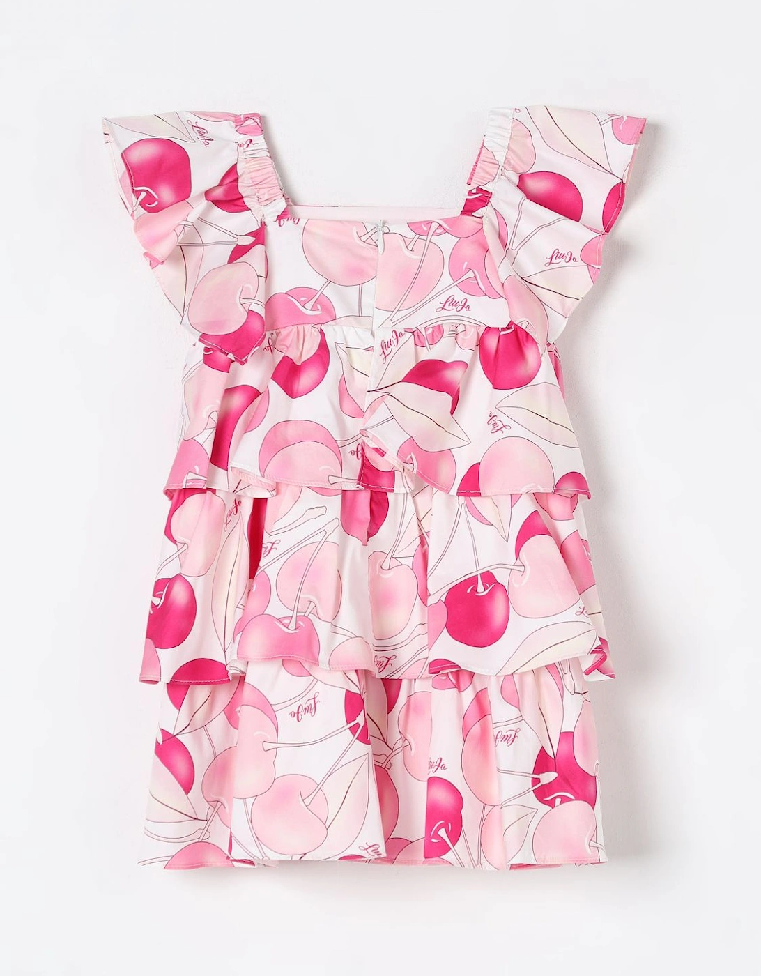 Cherry Print Tiered Dress