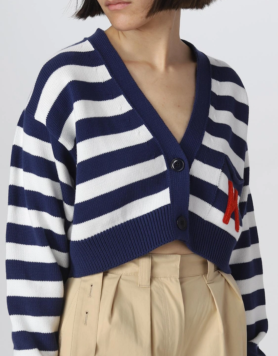 Cropped Cardigan Knitwear VNeck