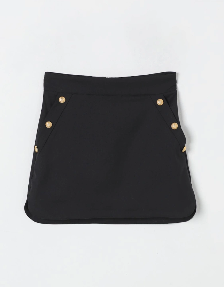 Mini Skirt Button Detail