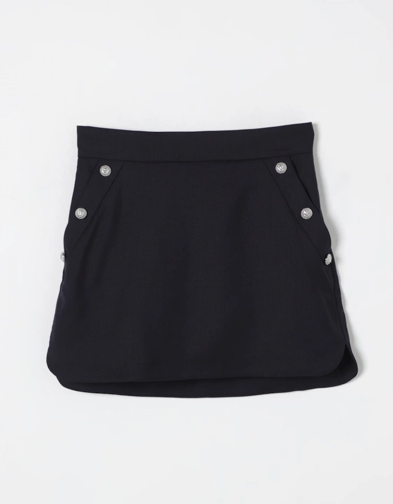Mini Skirt Button Detail