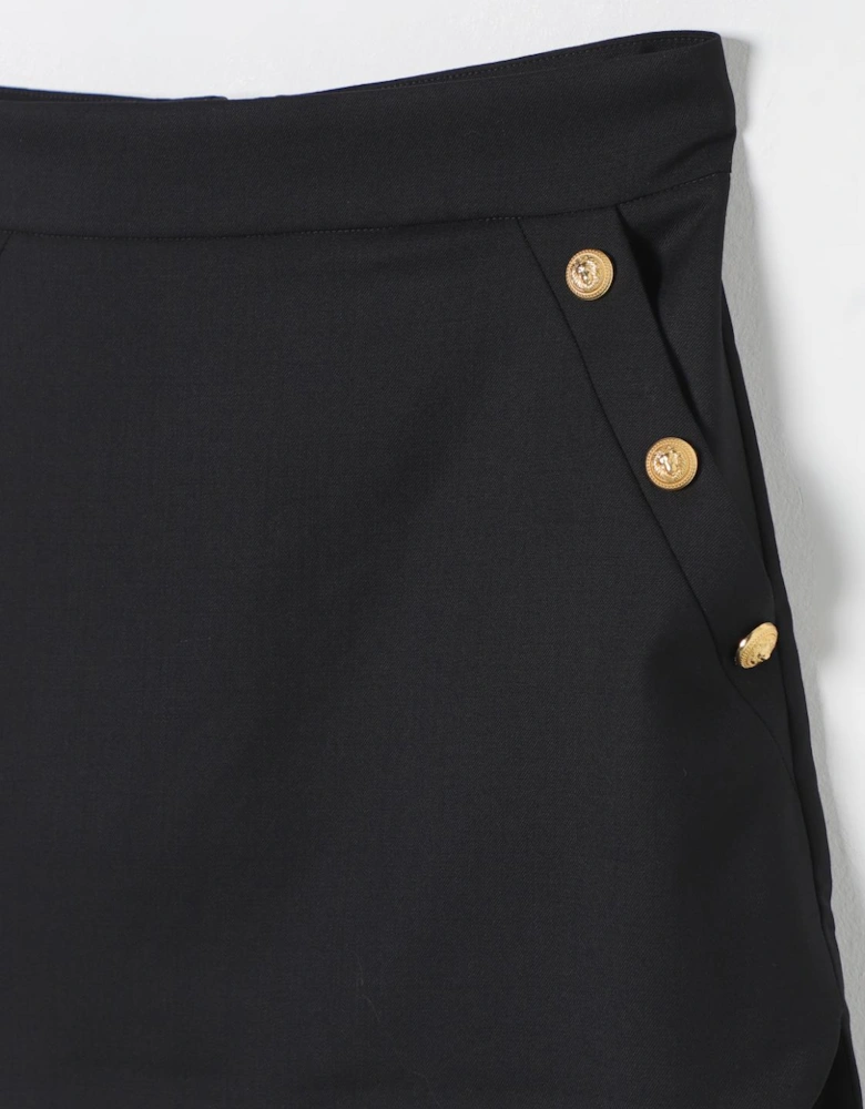 Mini Skirt Button Detail