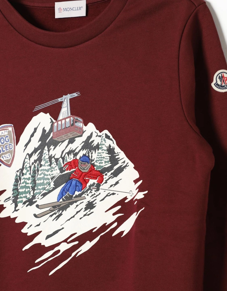 Kids SkiThemed Pullover Sweater