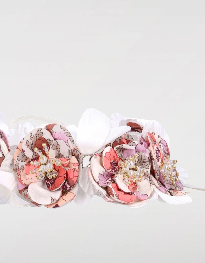 Floral Headband with Beads