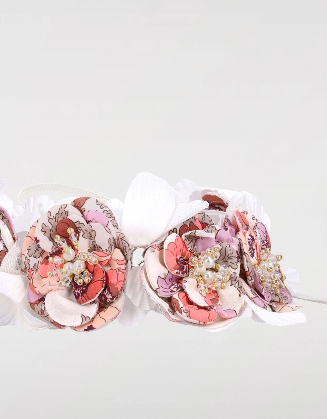 Floral Headband with Beads