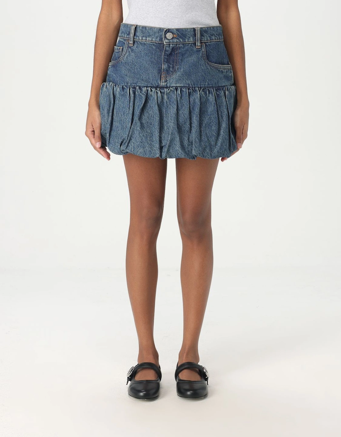 Balloon Denim Mini Skirt, 6 of 5