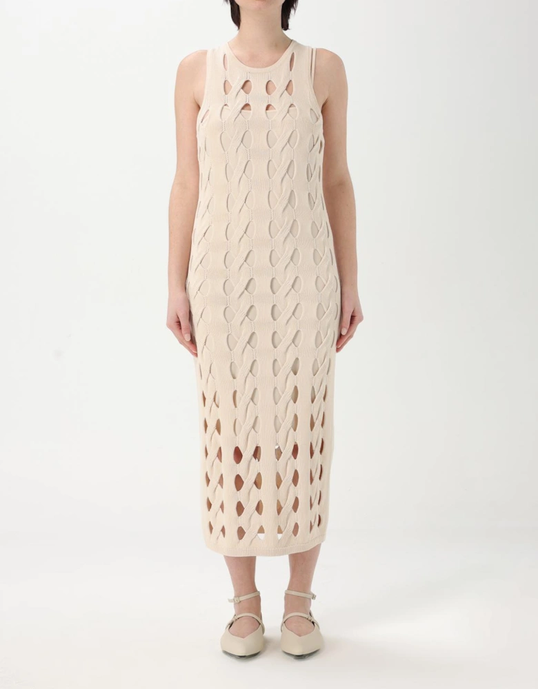 Cutout Knit Midi Dress