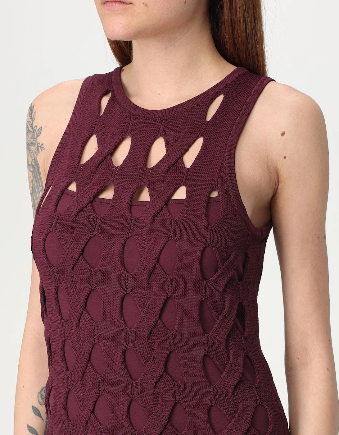 Cutout Knit Midi Dress