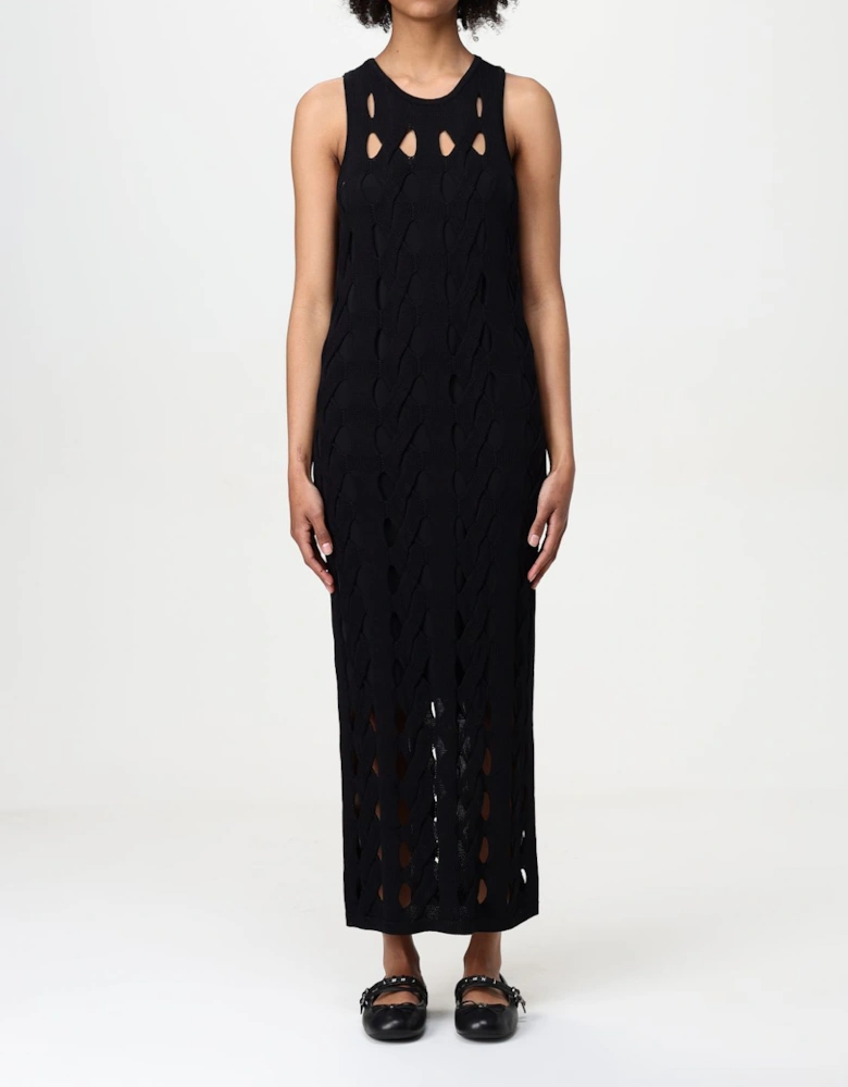 Cutout Knit Midi Dress