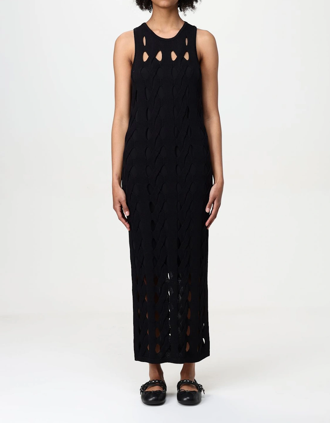 Cutout Knit Midi Dress