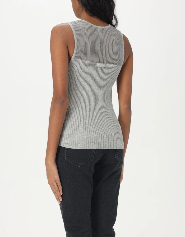 Ribbed Knit Sleeveless Top