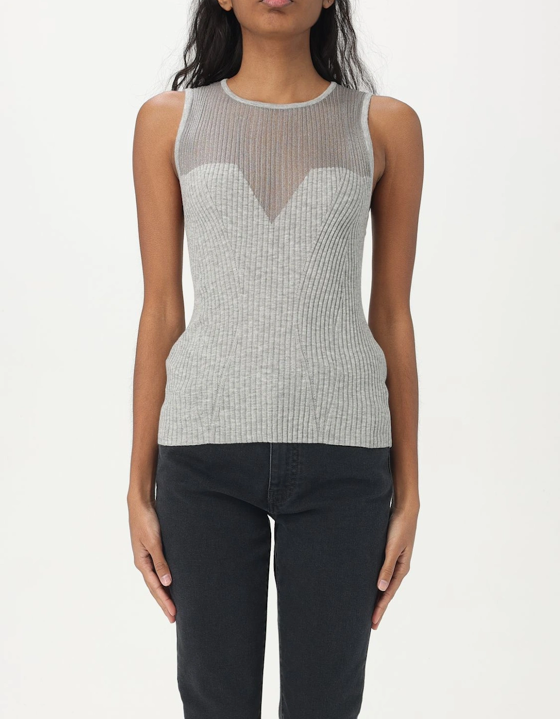 Ribbed Knit Sleeveless Top, 4 of 3