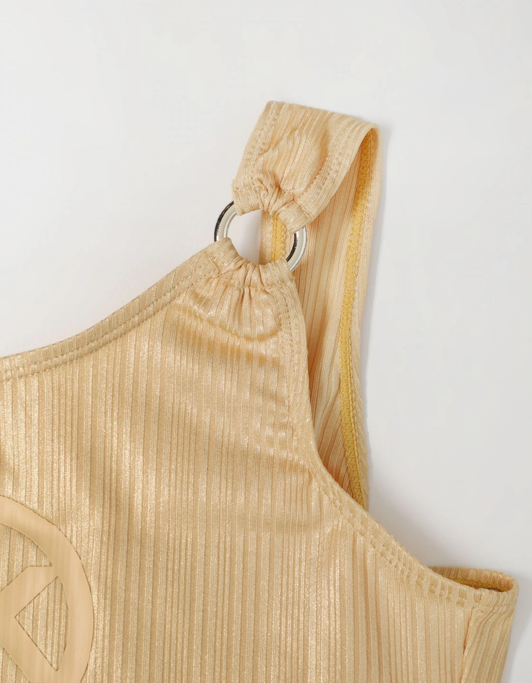 OneShoulder Ribbed Swimsuit