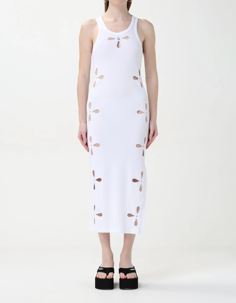 Cutout Midi Dress Floral Detail