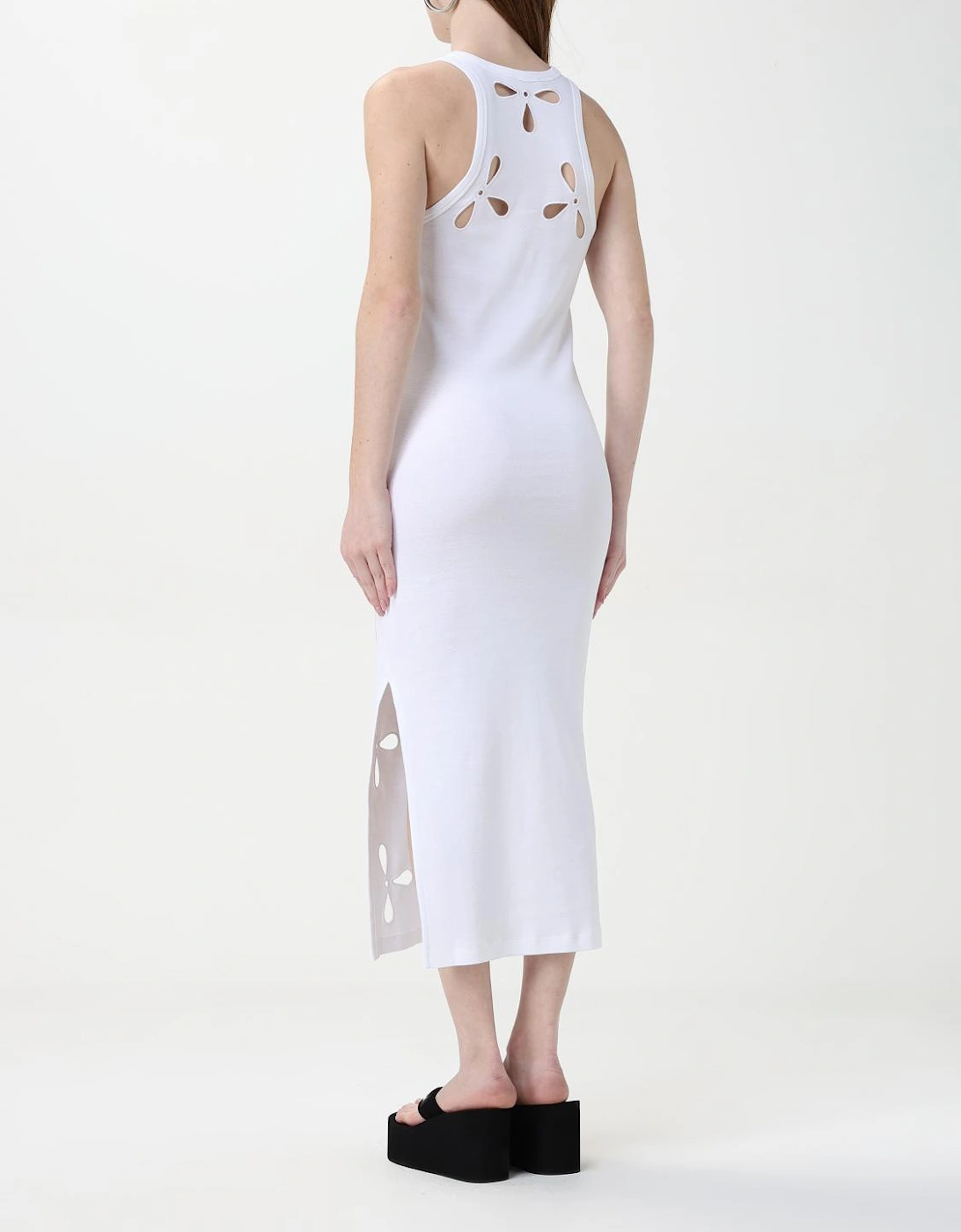 Cutout Midi Dress Floral Detail