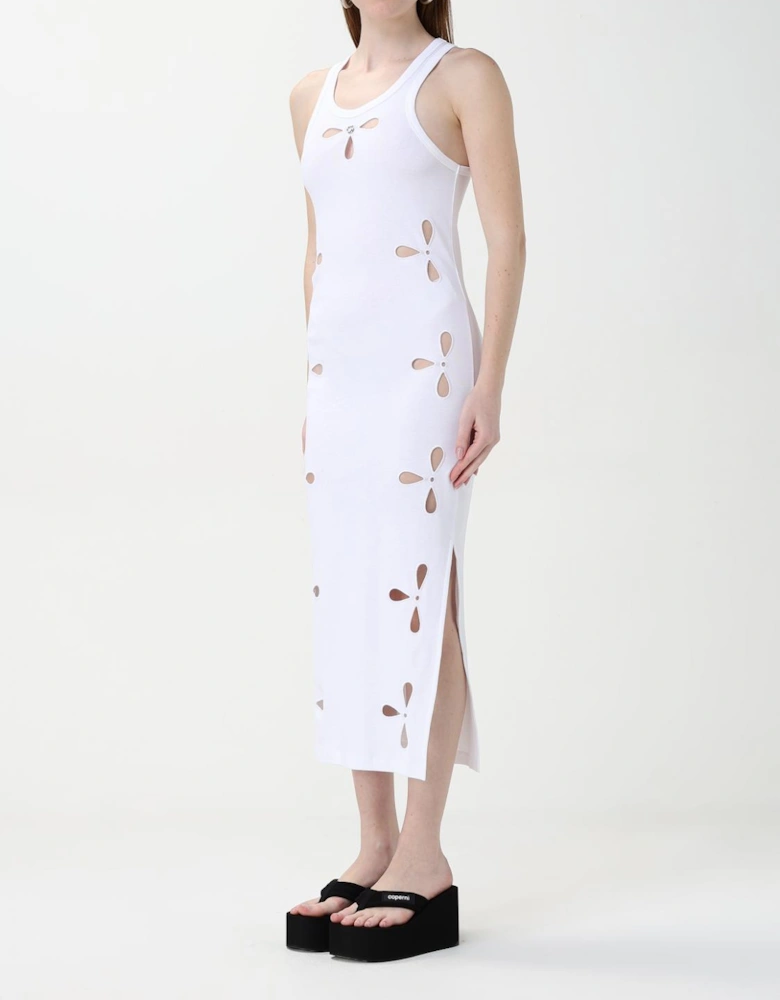 Cutout Midi Dress Floral Detail