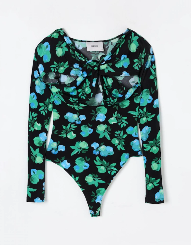 Floral Print Keyhole Bodysuit