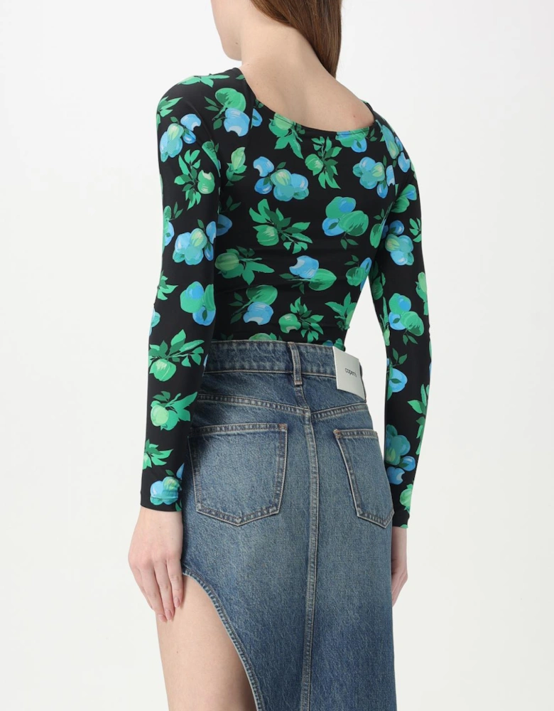 Floral Print Keyhole Bodysuit
