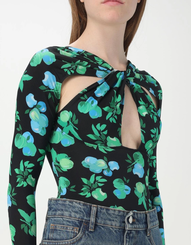Floral Print Keyhole Bodysuit