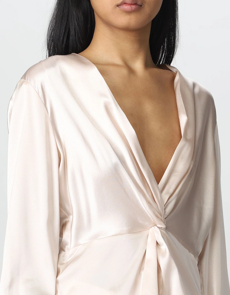 Silk KnotFront Blouse