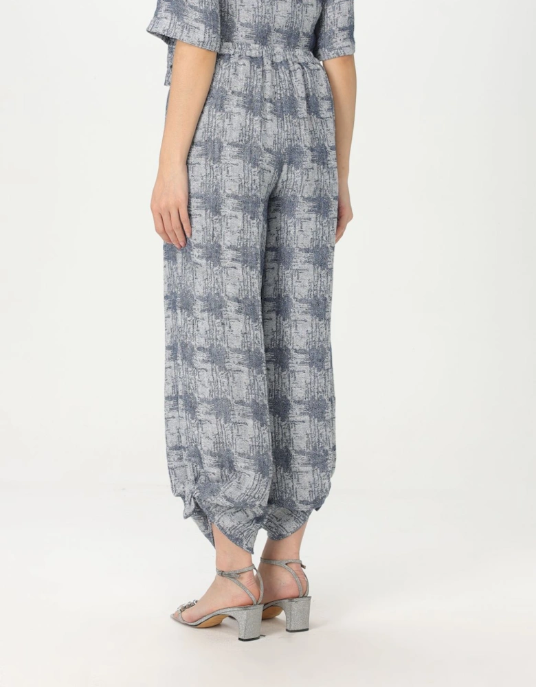 Wide Leg Pants Textured Design