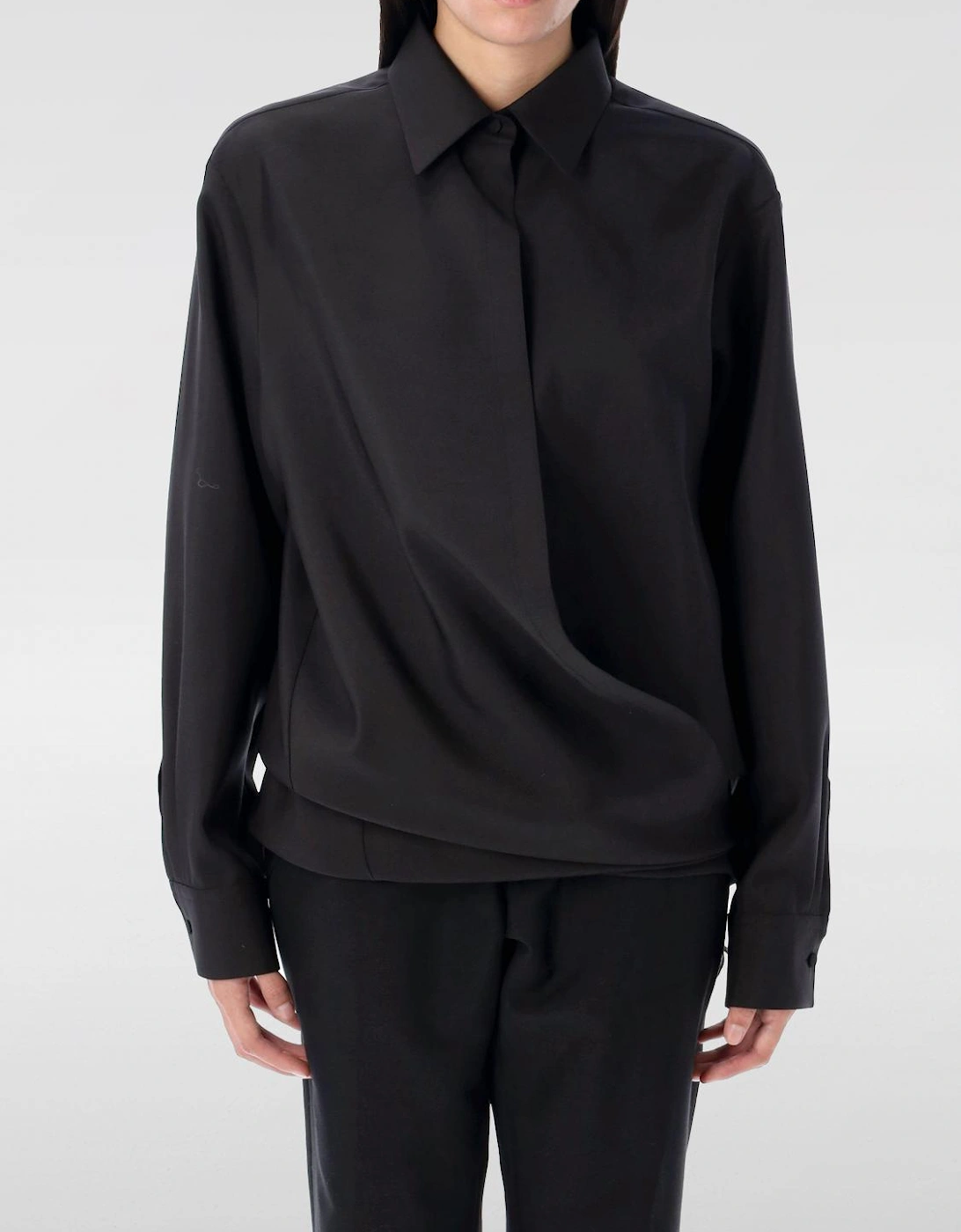 Draped Wrap Shirt Long Sleeves, 4 of 3