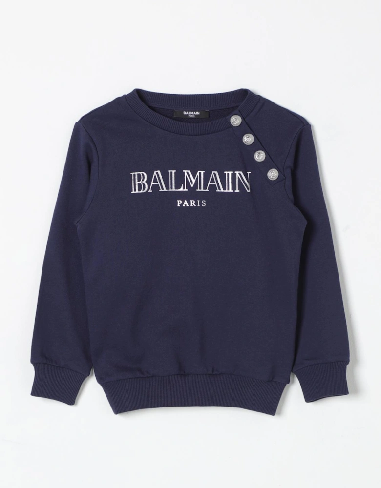 Kids Sweatshirt Button Detail