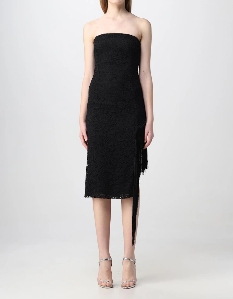 Lace Dress Side Fringe Detail