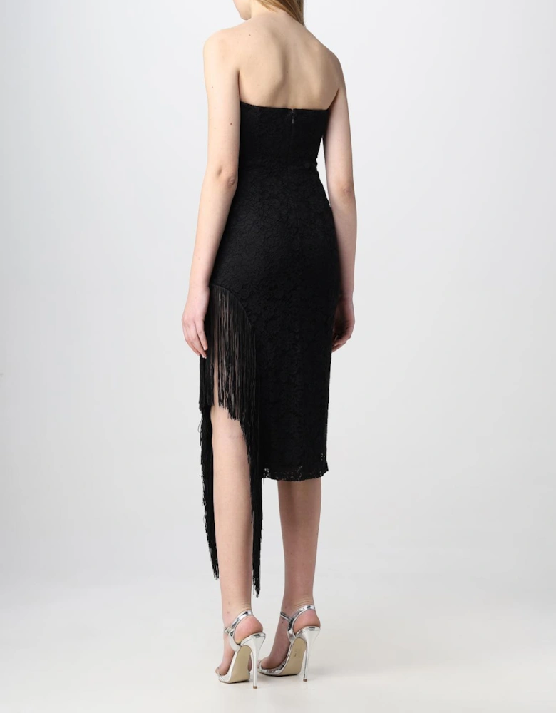 Lace Dress Side Fringe Detail