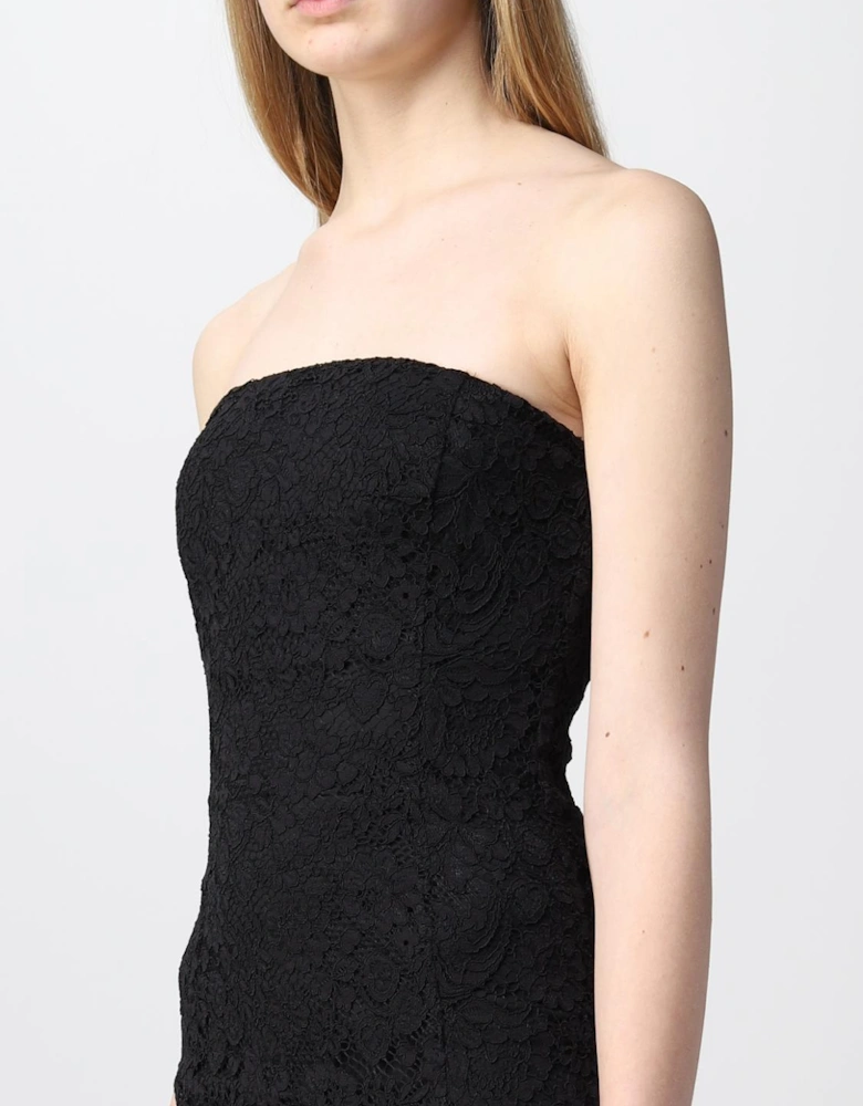 Lace Dress Side Fringe Detail