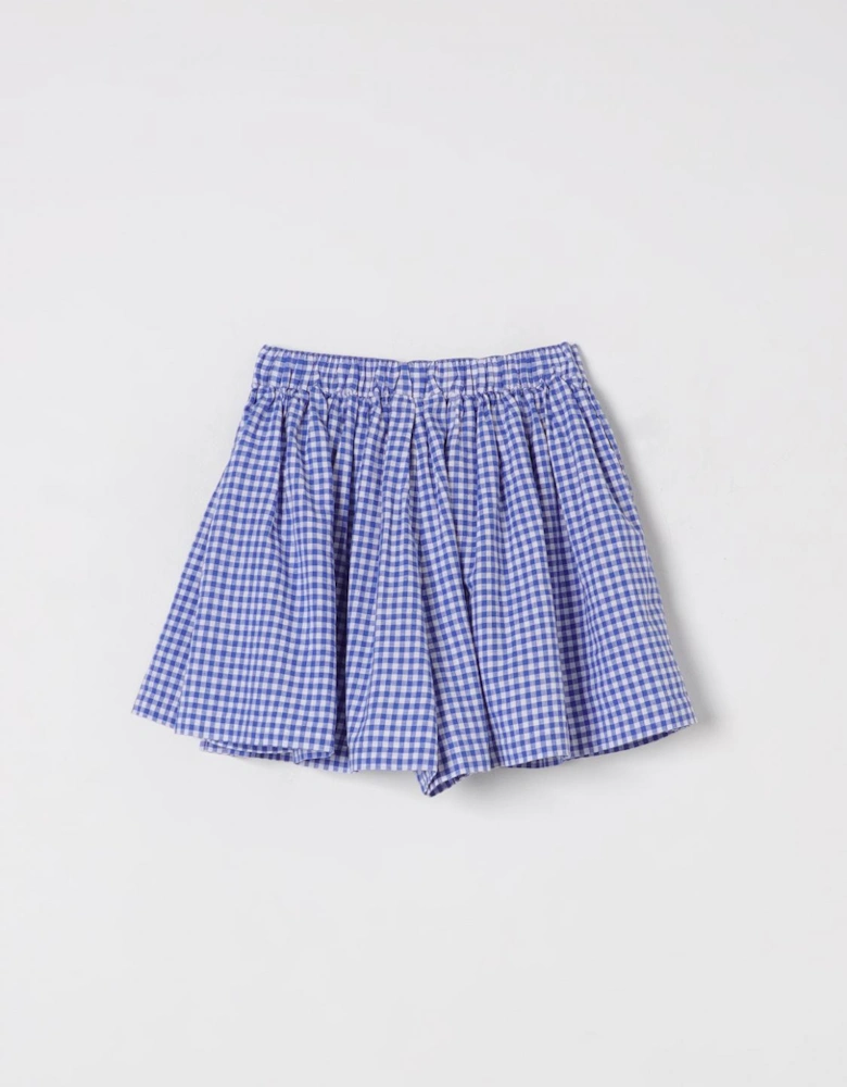 Gingham Check Pleated Skirt