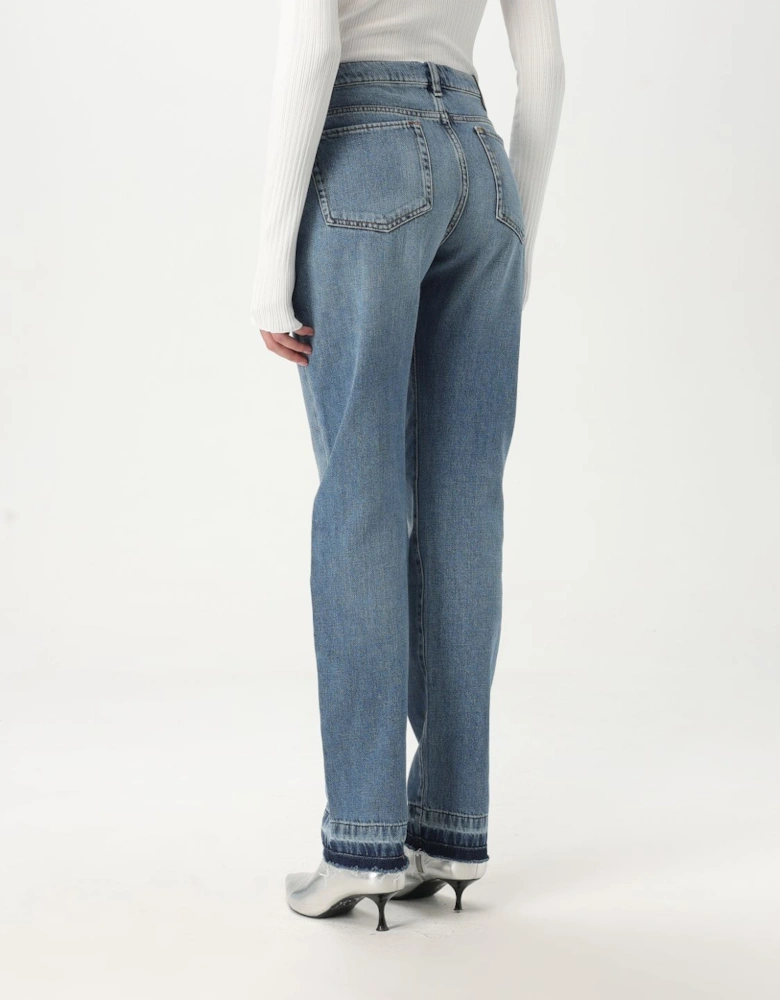 Relaxed Fit Cuffed Jeans